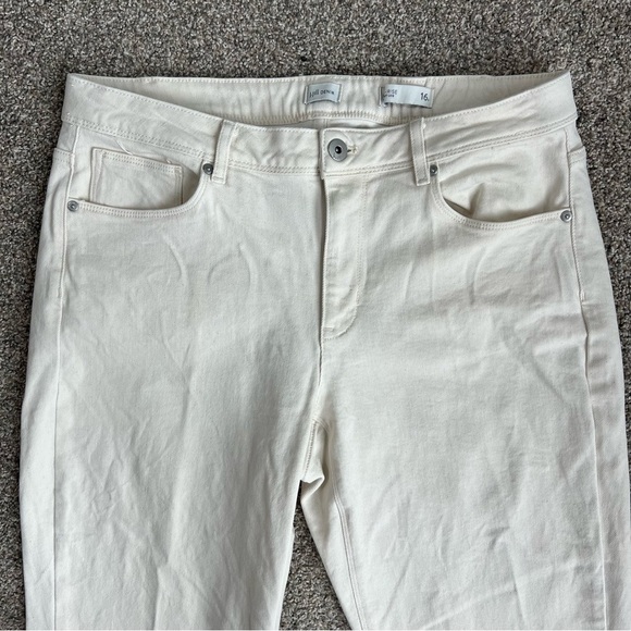 J.Jill Denim Cream High Rise Straight Leg Jeans, Size 16P - Picture 2 of 9